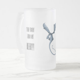 Håll dig borta från min arg drake baby frostat ölglas