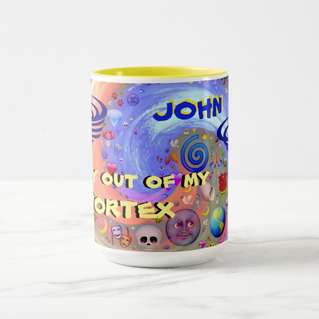 Håll dig borta från min Vortex Personlig mugg (Center)