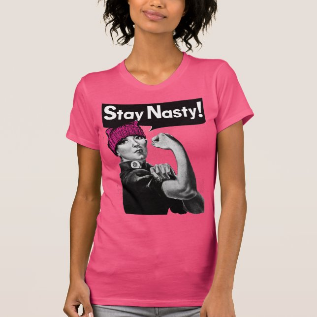 Håll dig borta från Nasty Pussyhat Protest Shirt Tee Shirt (Framsida)