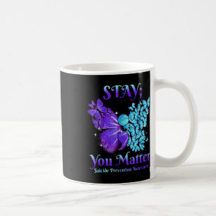 Håll dig borta från Semiolon Suicide Awareness Kaffemugg