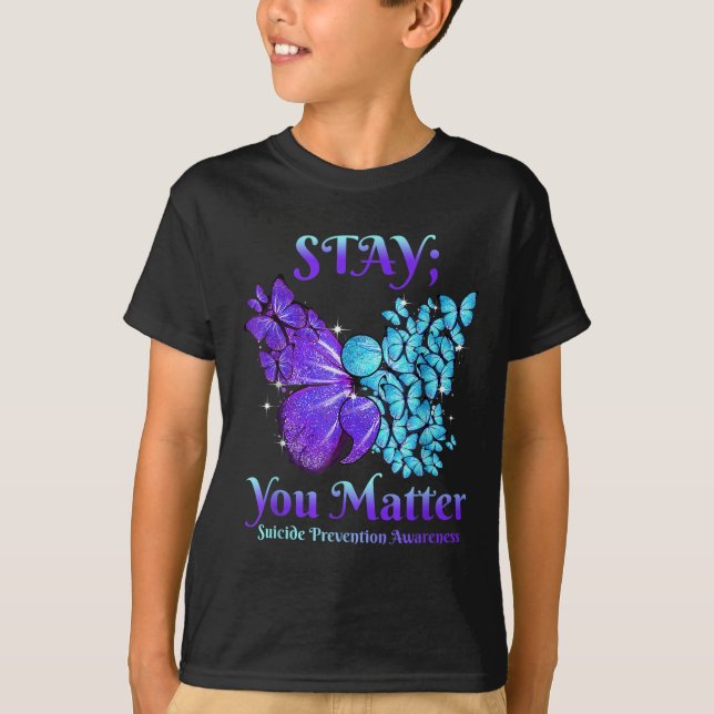Håll dig borta från Semiolon Suicide Awareness T Shirt (Framsida)