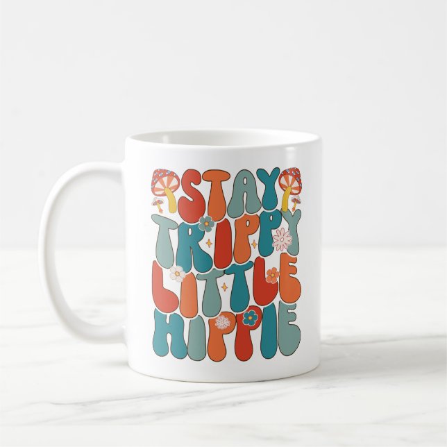 Håll dig borta från trippy Little Hippie: Motiv ty Kaffemugg (Vänster)