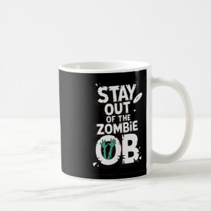 Håll dig borta från Zombie Ob Rolig Disc Golf Zomb Kaffemugg