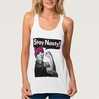 Håll dig borta - Pussyhat Protest Shirt Linne Med Racerback