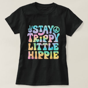 Håll dig borta Trippy Little Hippie Fredstecken Ti T Shirt