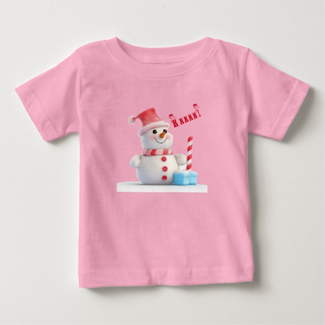 Håll dig borta: Vinter Snögubbe T-Shirts! T Shirt (Framsida)