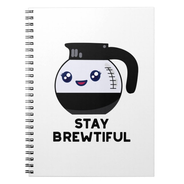 Håll dig Bryggfulla Roliga Kaffekanna Puns  Anteckningsbok (Framsidan)