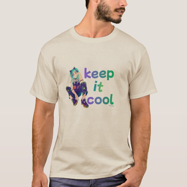 Håll dig cool anime t-shirt (Framsida)