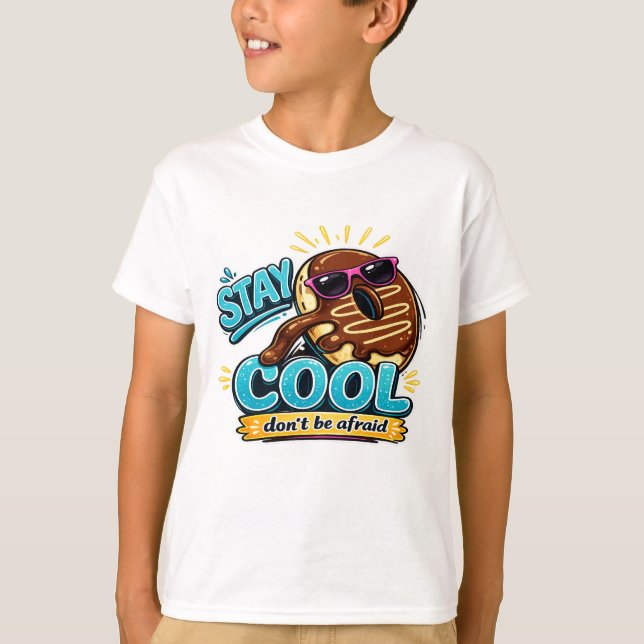 Håll dig cool Donut Rolig Grafisk T-Shirt (Framsida)