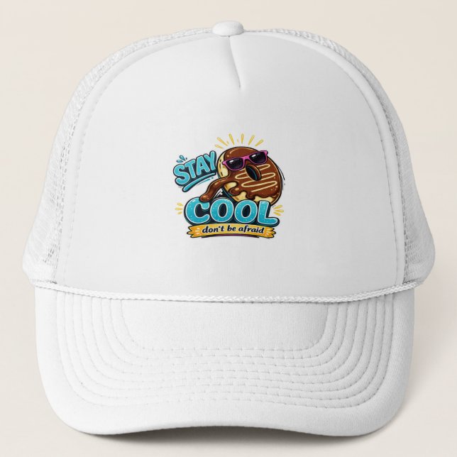 Håll dig cool Donut Rolig keps design (Framsida)