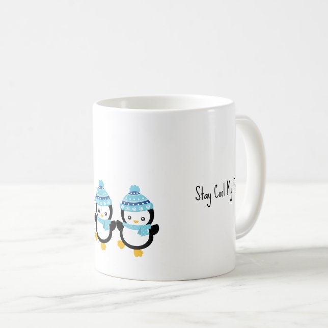 Håll dig cool min vän pingviner  kaffemugg (Framsida höger)