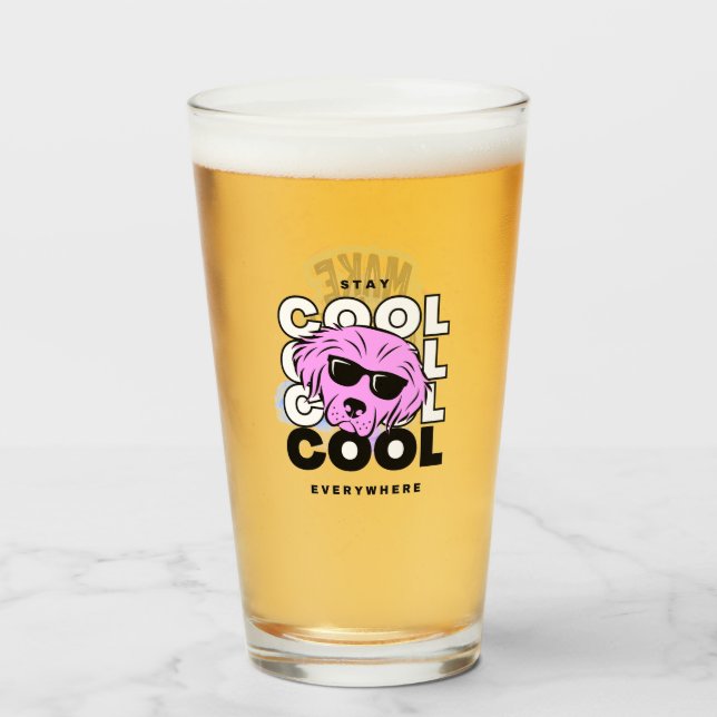 Håll dig cool överallt & gör idag fantastisk glas  (Framsida fylld)