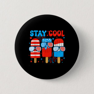 Håll dig cool Popsicle pojkar män 4 juli amerikans Knapp