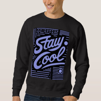 Håll dig cool Retro Script Crewneck Sweatshirt