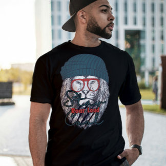 Håll dig cool, ryt Loud – Chill men oförvägen Lejo T Shirt