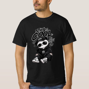 Håll dig cool Söt Panda Grafisk T-Shirt
