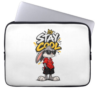 Håll dig cool Street Style Kanin Grafik – Rolig Ur Laptop Fodral