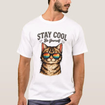 Håll dig cool Var dig själv Katt med solglasögon R