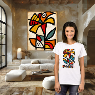 Håll dig färgrik Abstrakt tribal samhällen konst f T Shirt