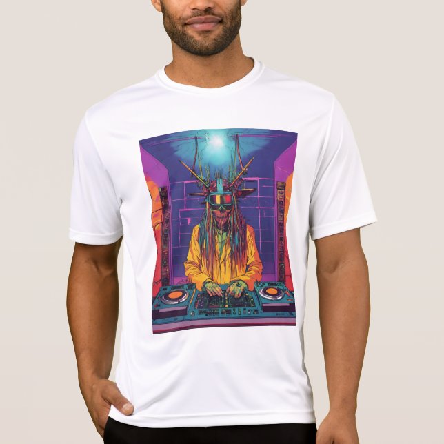 "Håll dig färsk på däcken med DJ Stil Manars T Shirt (Framsida)