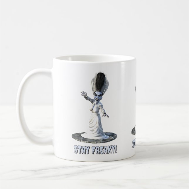 Håll dig freaky! Brud Frankensteins Kaffemugg (Vänster)