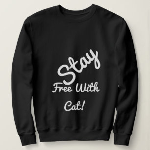 Håll dig fri med Cat-funny Cute Personlig Black T Shirt