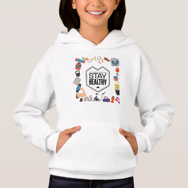 Håll dig frisk motiverande design t shirt (Framsida)