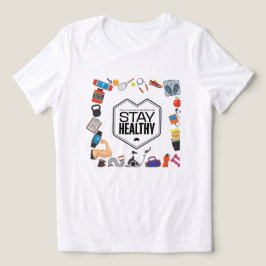 Håll dig frisk motiverande design t shirt
