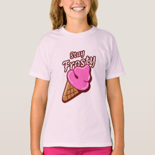 Håll dig frostig isglass t-shirt för tjejer