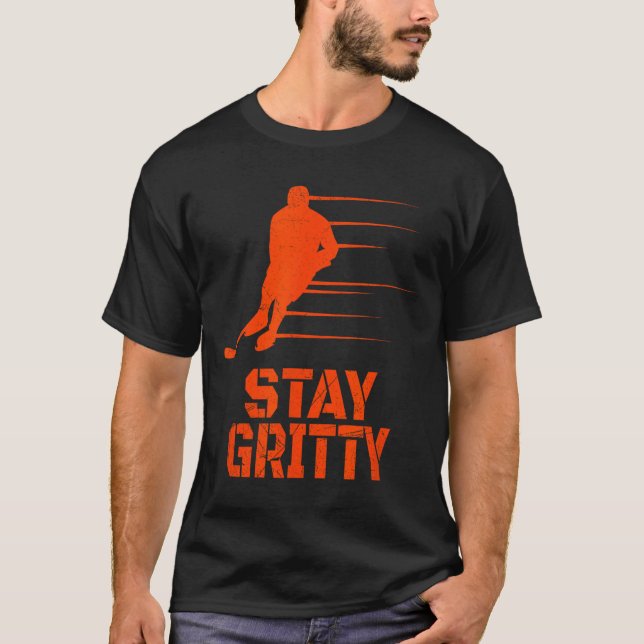 Håll dig gritty rolig ishockey Philly present Vint T Shirt (Framsida)