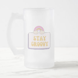 Håll dig groovy frostat ölglas