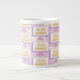 Håll dig groovy jumbo mugg