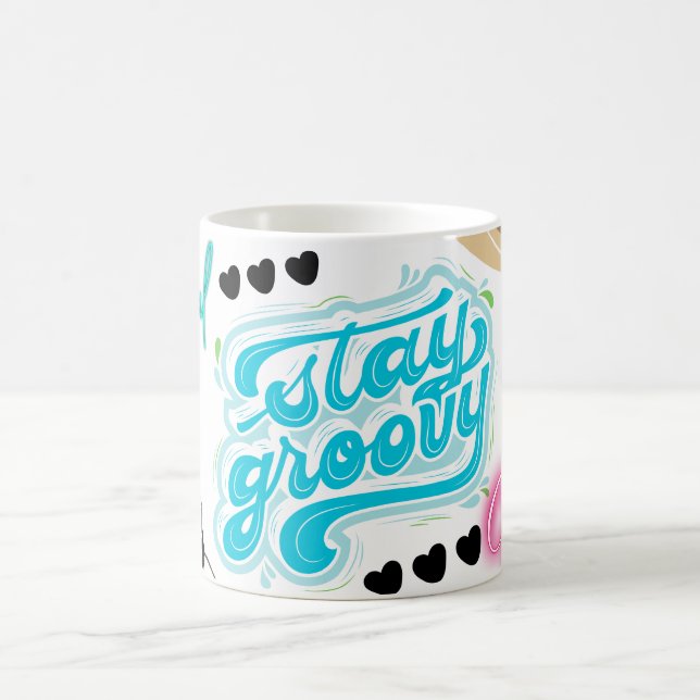 håll dig groovy kaffemugg (Center)