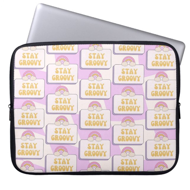 Håll dig groovy laptop fodral (Framsidan)