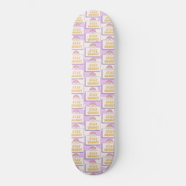 Håll dig groovy mini skateboard bräda 18,5 cm (Framsida)