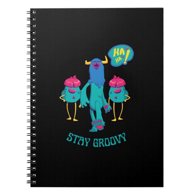 Håll dig groovy överallt, roliga barn i skolan anteckningsbok (Framsidan)
