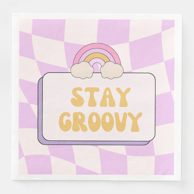 Håll dig groovy pappersservett (Framsida)