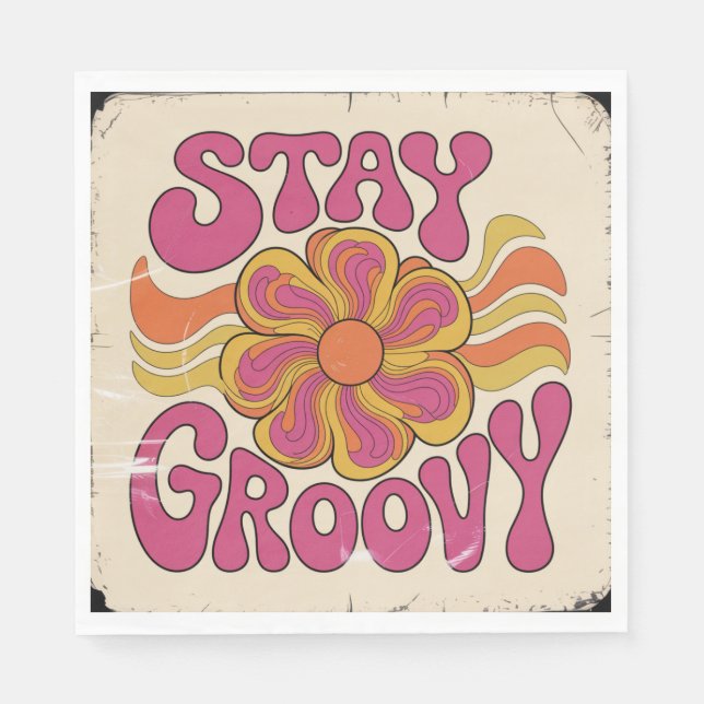 Håll dig groovy pappersservett (Framsidan)