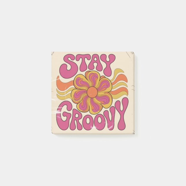 Håll dig groovy post-it block (Framsida)
