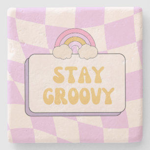 Håll dig groovy stenunderlägg