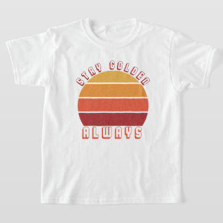 Håll dig gyllene, alltid - Retro Sunset Motivation T Shirt