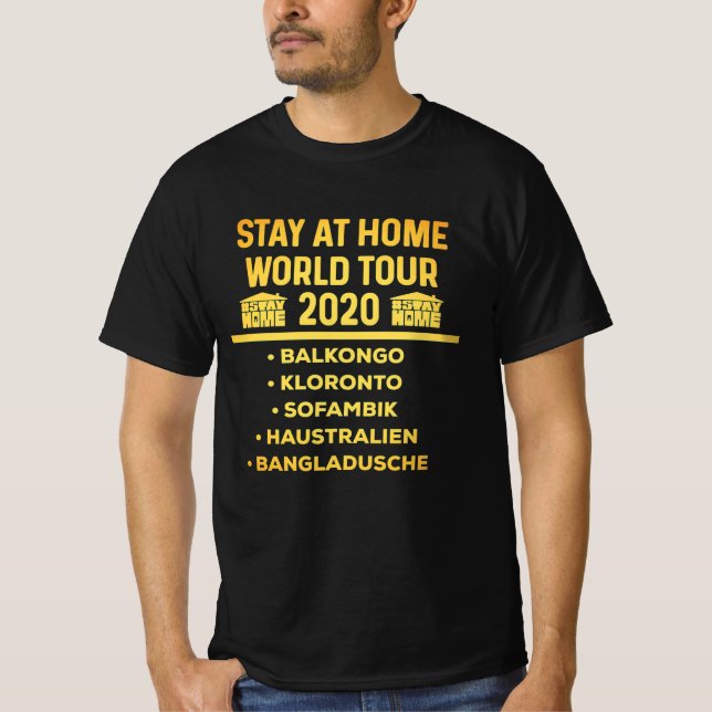 Håll dig hemma i stayathome 2020 Virus överlevnad T Shirt (Framsida)
