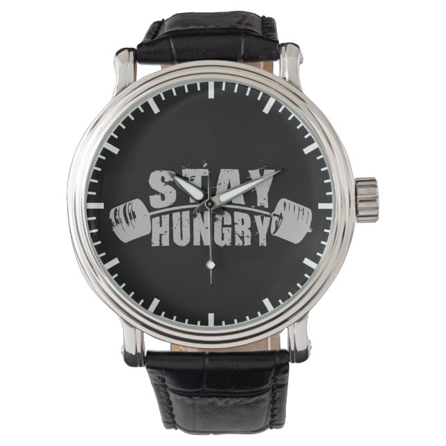 Håll dig Hungrig - Booybuilding Workout Motivation Armbandsur (Framsida)