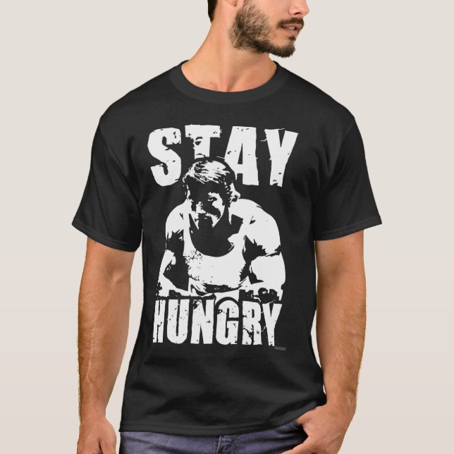 Håll dig hungrig pojke t shirt (Framsida)