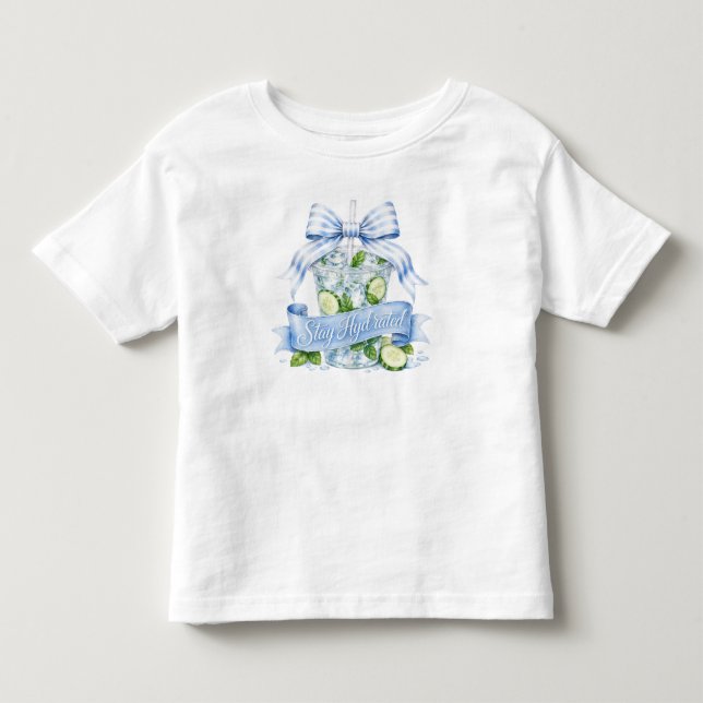 Håll dig hydrerad sommar PNG gurka vatten design T Shirt (Framsida)