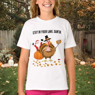 Håll dig i din fil, Santa fotobomber kalkon T Shirt
