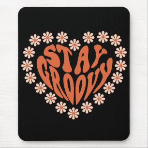 Håll dig i Groovy-hjärtat med blommor Musmatta