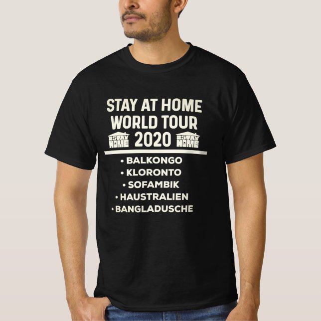 Håll dig i hemmet vid stayatom 2020 års virusinflu t shirt (Framsida)