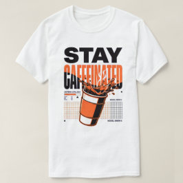 Håll dig Kaffeindränkande Neon-Punk Orange Kaffeko T Shirt