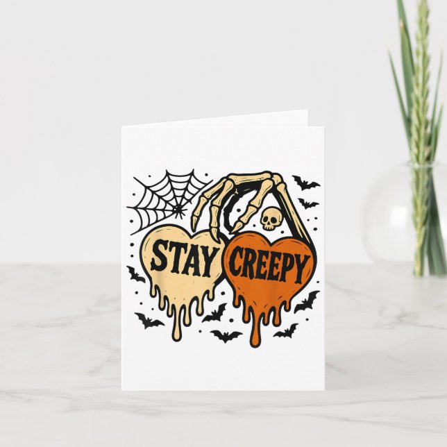 Håll dig krämig, kör Heart Halloween, Skeleton Ha Kort (Framsida)